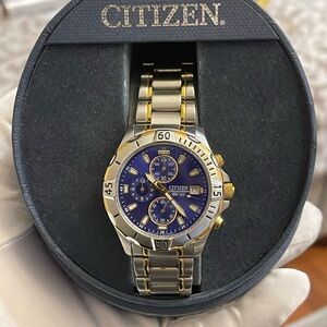 Citizen Quartz Mens Watch, Stainless Steel, Classic, Two-Tone AN3394-59L 39mm